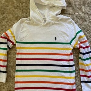 Polo Ralph Lauren. Lightweight jersey sweatshirt with hood. Rainbows size M.
